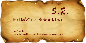Soltész Robertina névjegykártya